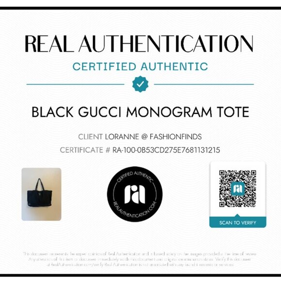 Gucci Black Tote Bag Signature monogram *READ - Picture 12 of 12